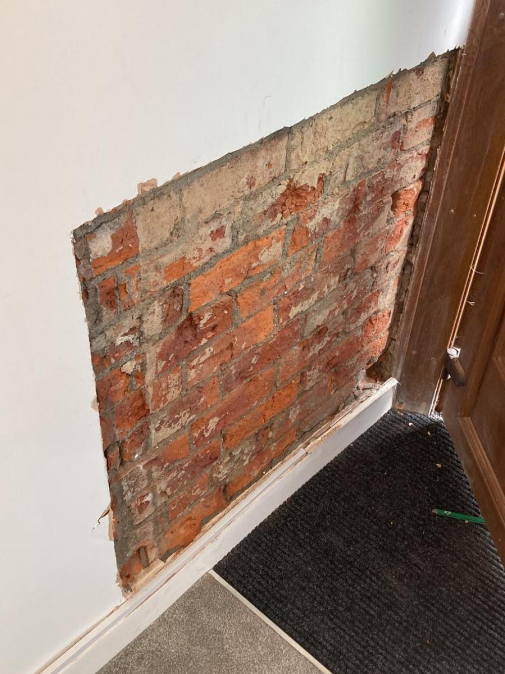 Damp Plaster Removed